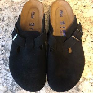 Birkenstock Boston Clogs Soft Footbed Black 40 N
